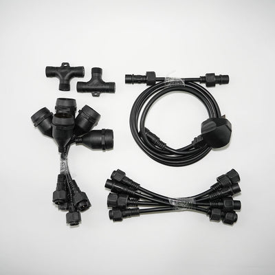 LED String Lights with 5 E27 Holders Outdoor Waterproof