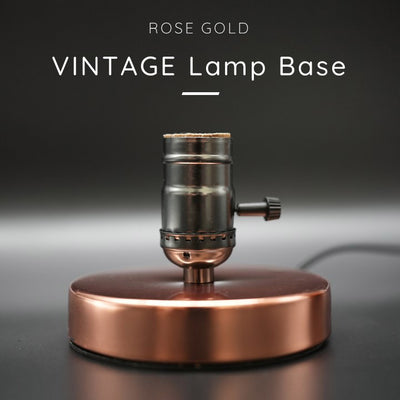 Vintage Lamp Base (ROSE GOLD) (New Twist Switch)