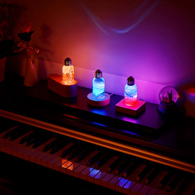 16 Colours LED Wooden Circular Base with Magic Remote