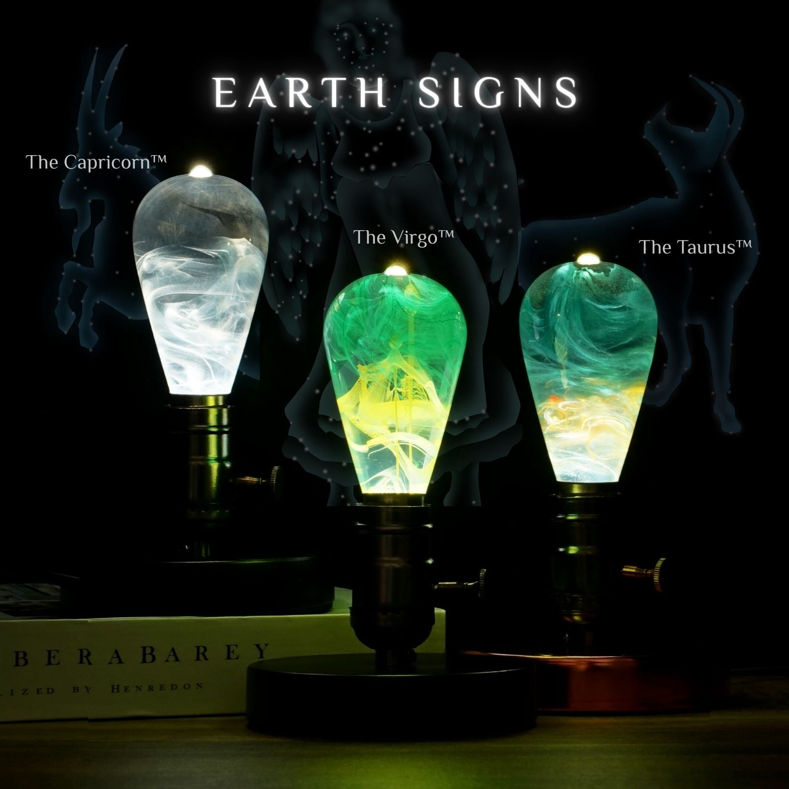Earbath Signs Earth Signs Zodiac Collection | Artistic Zodiac Lamps & Lightbulbs for ...