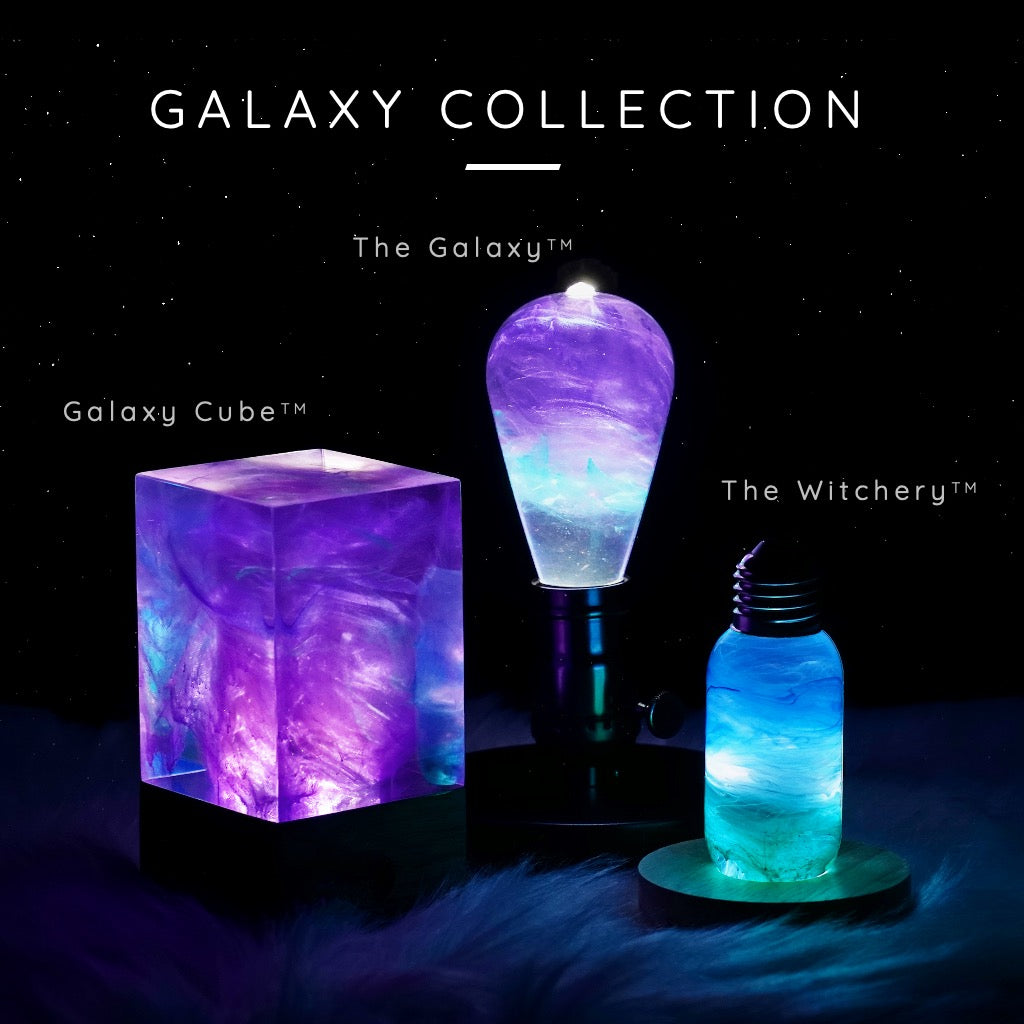 Galaxy Collection - Handmade Purple Lightbulbs, Lamps