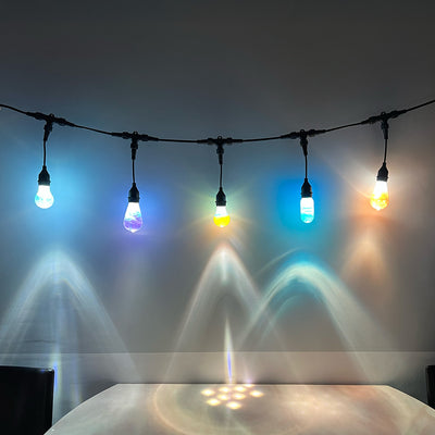 LED String Lights with 5 E27 Holders Outdoor Waterproof