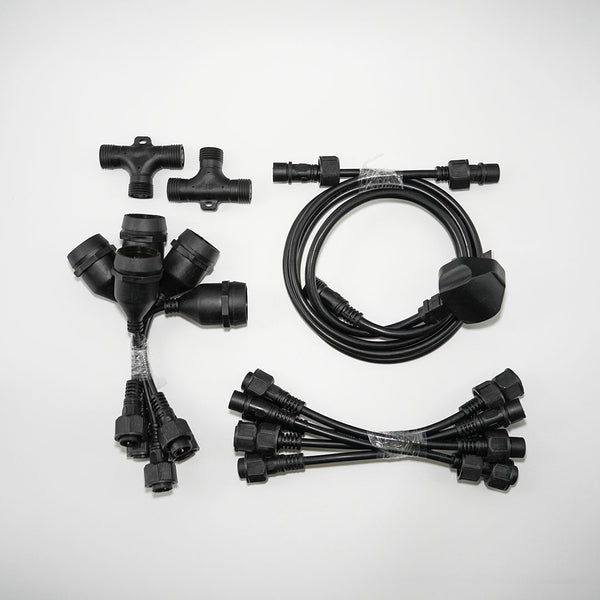 LED String Lights with 5 E27 Holders Outdoor Waterproof